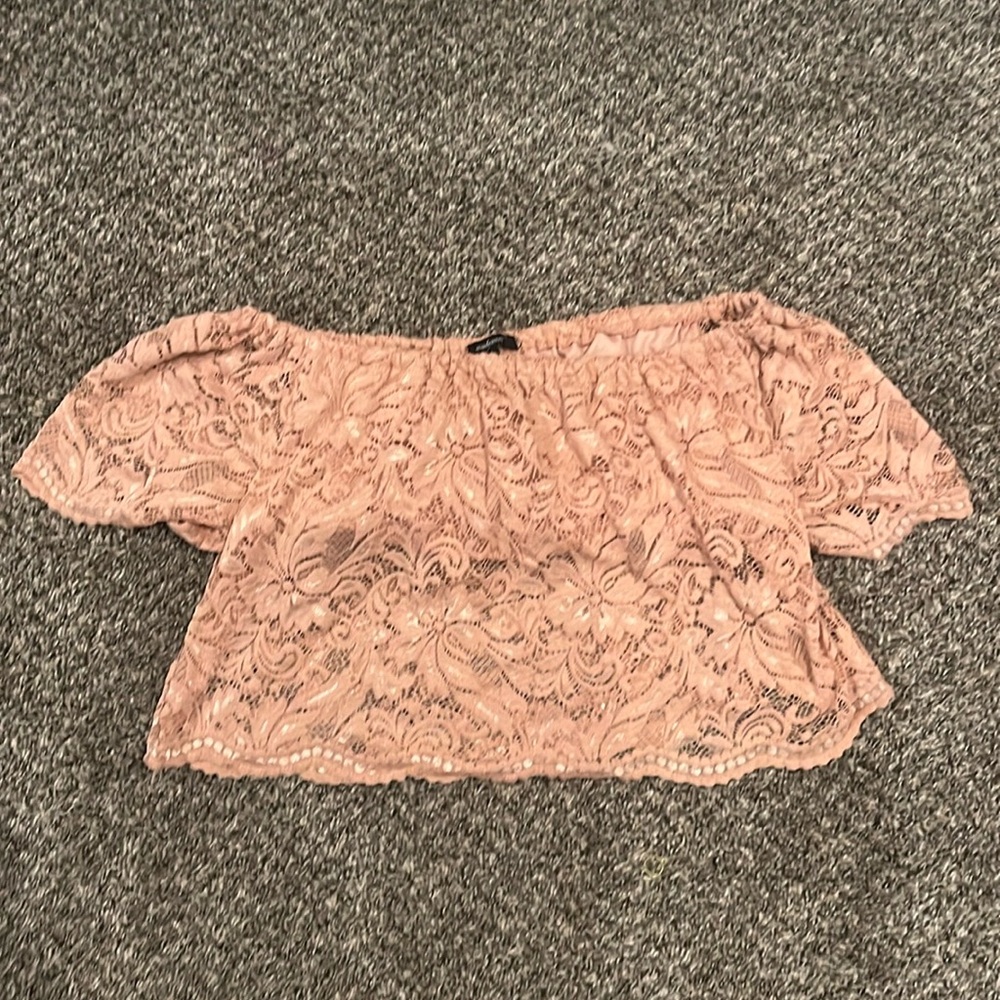 A lace cropped top